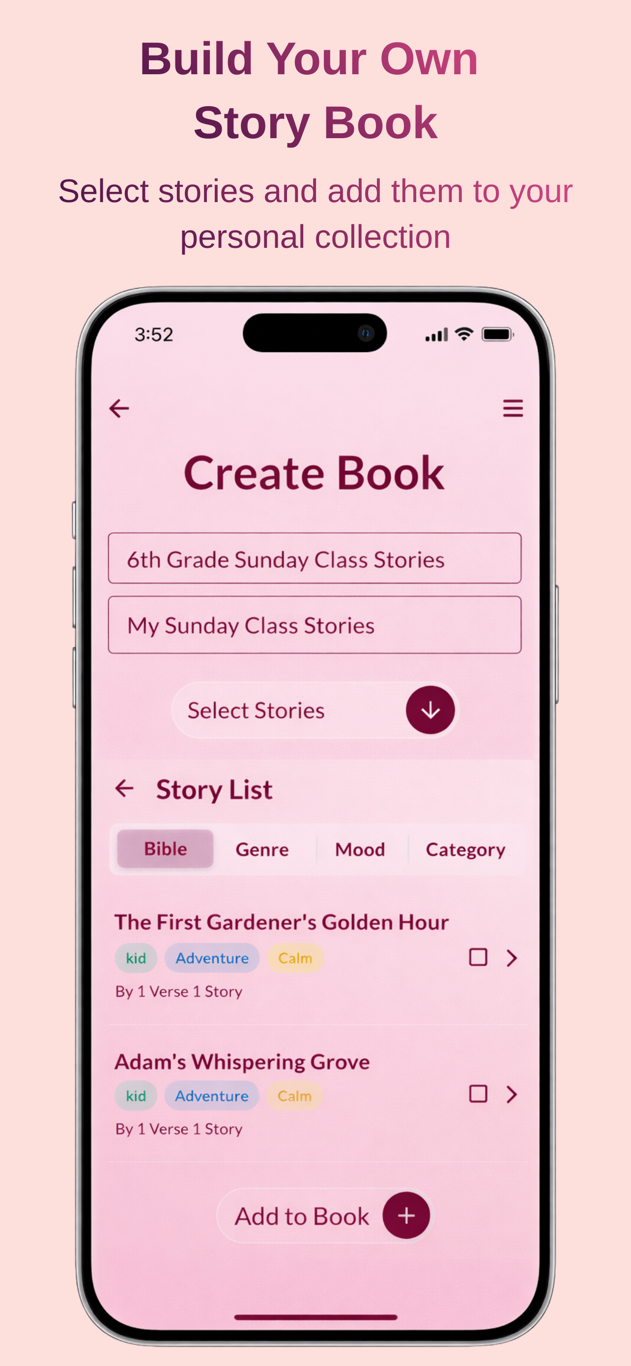 Create book screen